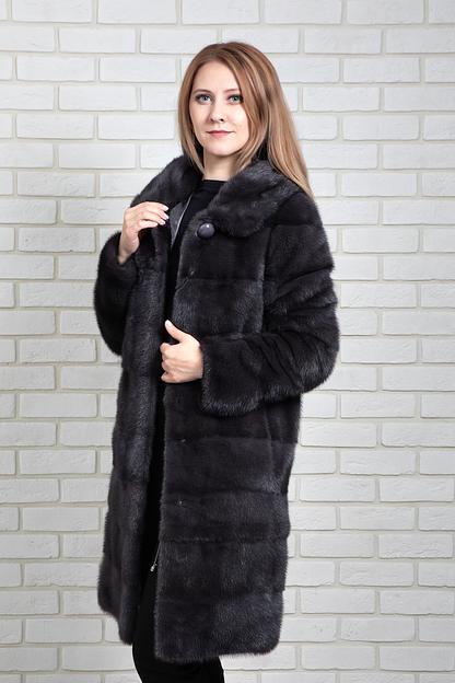 Полупальто женское из норки 1117 Фабрика меха Вятки фото 1