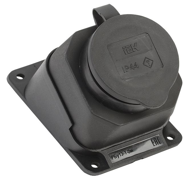 Iek PKR22-016-2-K02 РБу13-1-0м Розетка с защитной крышкой угловая настенная ОМЕГА IP44 IEK фото 1