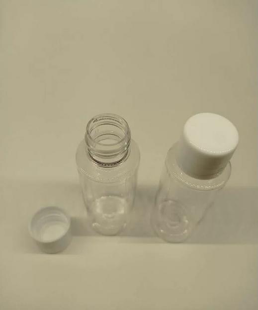 Бутылка прозрачная ПЭТ 30 мл с белой крышкой фото 2