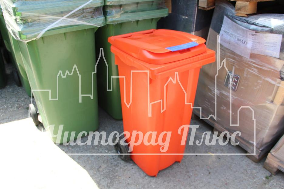 Евроконтейнер Razak 120 л оранжевый фото 2