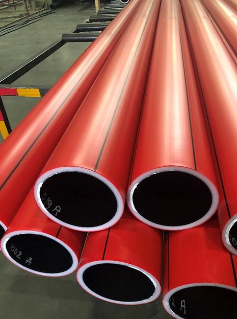 Термостойкая труба ПЭ-80 трёхслойная для защиты кабеля SDR 26, PN 5, 315 мм фото 6