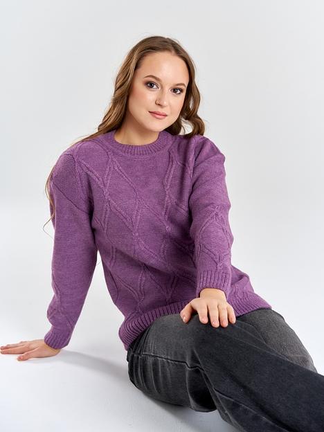 Джемпер женский «Звезда» сиреневый ОПТ фото 7