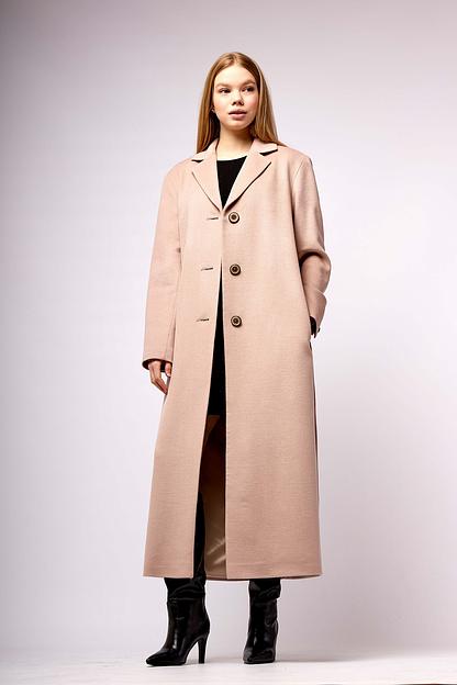 Женское демисезонное пальто деловое Mmoda бледно-розовый, арт.2223037 фото 4