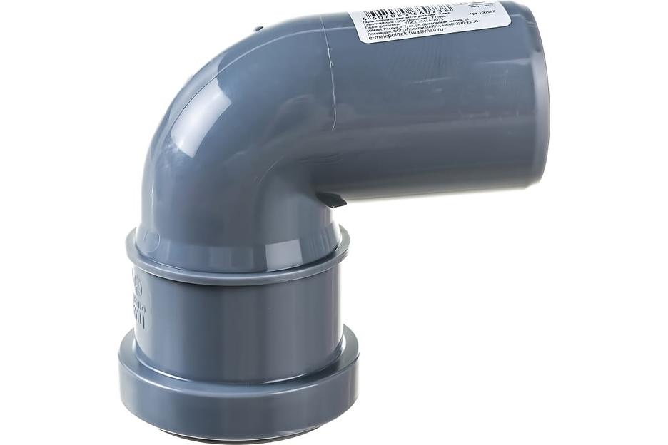 Отвод канализационный 87.5 град. 50 фото 2