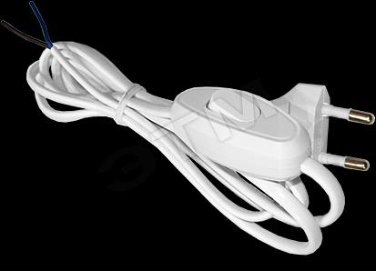 Выключатель проходной на шнур для бра белый 1.7м фото 1