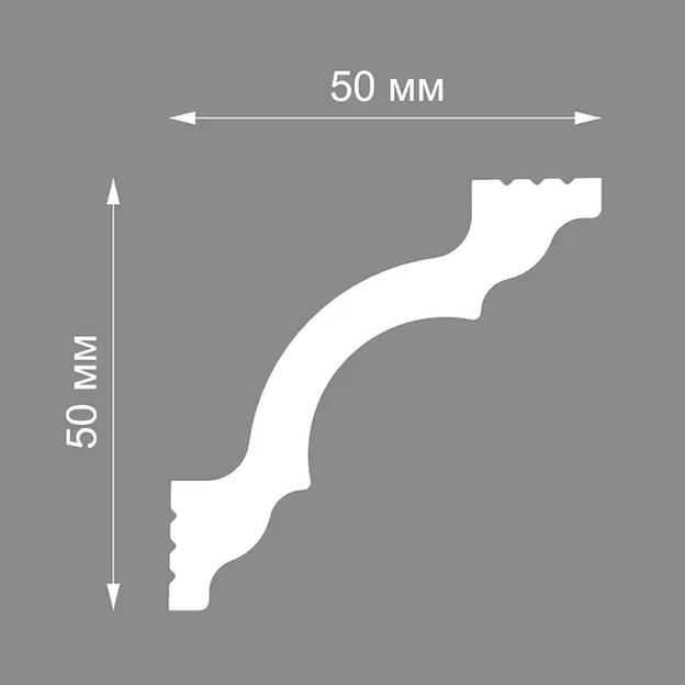 Экструзионный плинтус потолочный Format 07006E (70), белый ОПТ фото 3