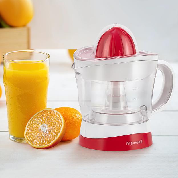 Соковыжималка цитрусовая Maxwell MW-1109 25Вт рез.сок.:700мл. белый/красный фото 2
