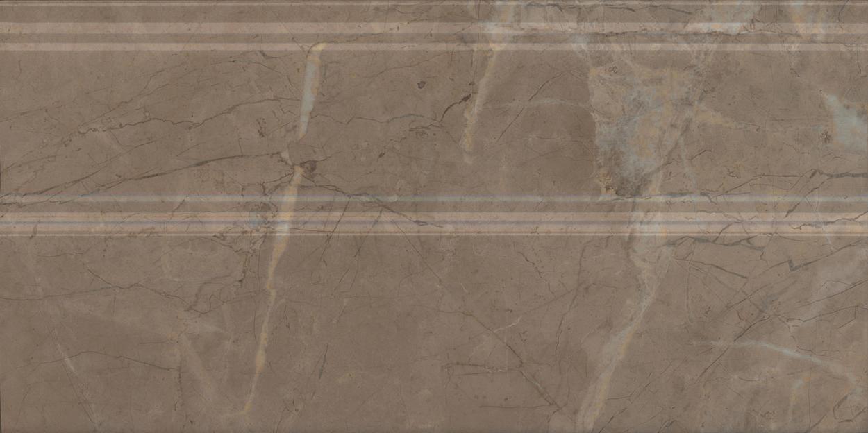 Плинтус Kerama Marazzi Серенада бежевый темный глянцевый обрезной 150x300 фото 1