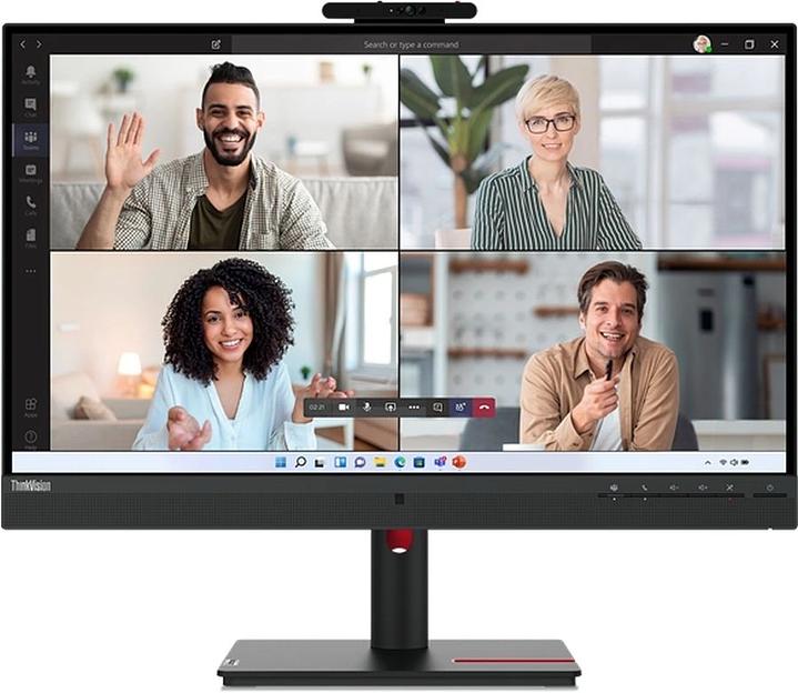 Монитор Lenovo 27" ThinkVision T27hv-30 черный IPS LED 4ms 16:9 HDMI M/M Cam матовая HAS Piv 1000:1 300cd 178гр/178гр 2560x1440 75Hz DP 2K USB 7.9кг фото 1