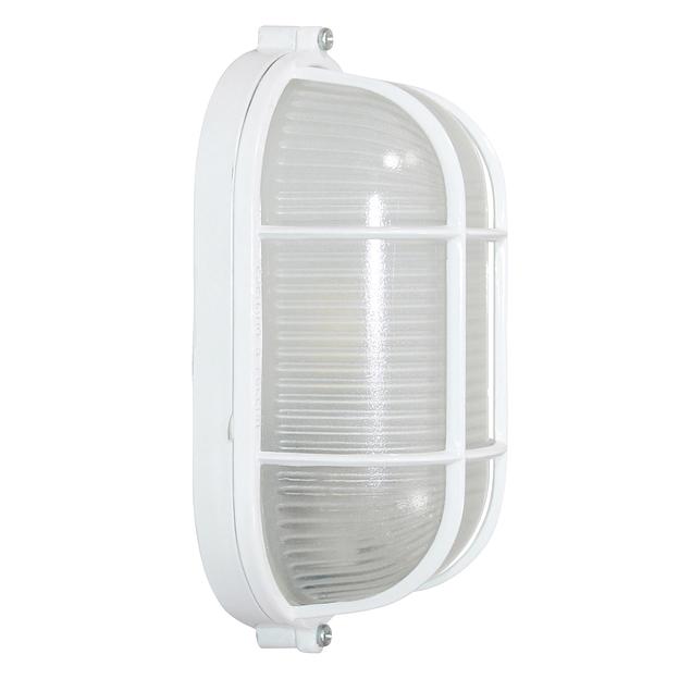 Светильник НПП 03-60-022 "Банник" 1402 овал малый 1х60Вт E27 IP65 корпус с решеткой бел. Элетех 1005500939 фото 2