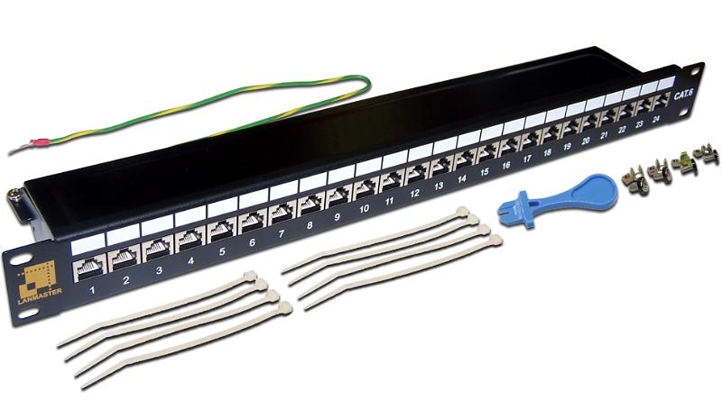 Патч-панель LANMASTER 24 порта, STP, кат.6, 1U (LAN-PPL24S6) фото 1