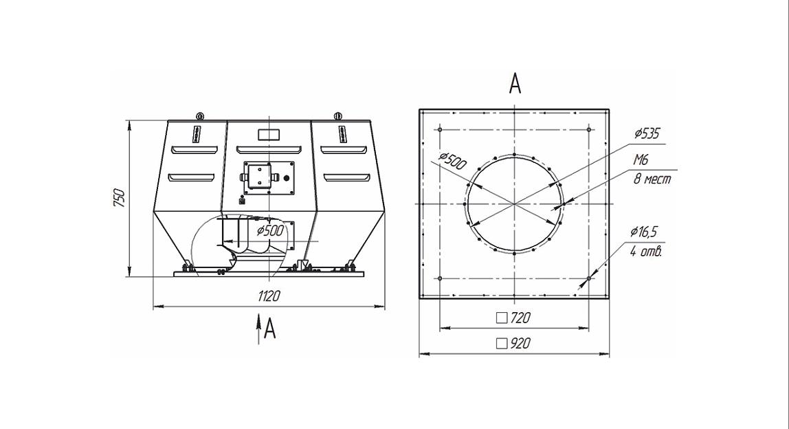 Вентилятор крышный радиальный ВКР-_-Ф, 5 фото 2