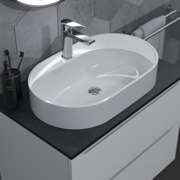 Раковина для ванной накладная Uperwood Luna 60 см, овальная фото 1