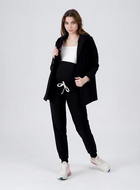 Кардиган для беременных футер черный, Опт фото 1