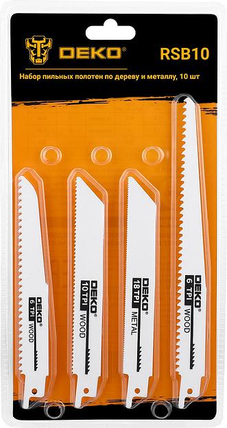 Полотно по дер./мет. Deko RSB10 10пред. (сабельные пилы) фото 1