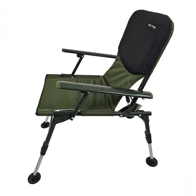 Раскладное кресло с неопреновой спинкой хаки фото 2