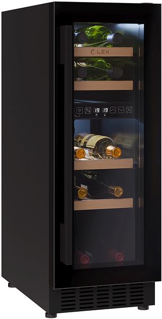 Винный шкаф Lex LWD3017BL dual zone 1-нокамерн. черный фото 2