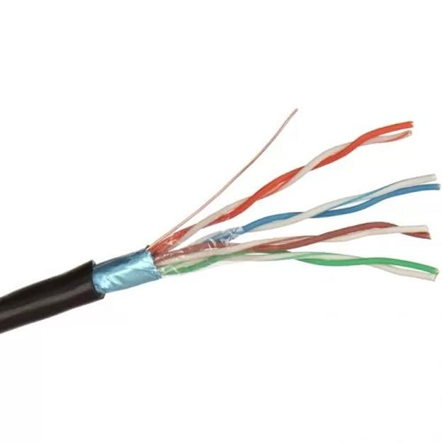 Exegate EX256750RUS Кабель FTP 4 пары кат.5e Exegate 100% медь,24AWG, экран, внешн. прокладка, без троса, бухта 305м, черн., PE фото 1