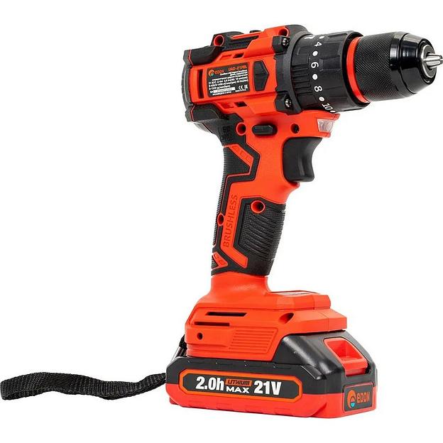 Дрель-шуруповерт аккумуляторная ударная EDON UAD-21PBL (2 АКБ*2Ач+ЗУ, 21В, 40Нм, кейс) фото 9