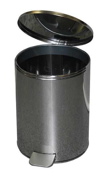 Урна с педалью на 15 литров, D 250 мм, Н 320 мм, 1,7 кг фото 1