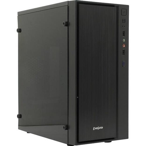 Exegate EX283752RUS Корпус Minitower ExeGate mEVO-9301-RGB-600W-12 (mATX, БП 600NPX с вент. 12см, с окном, 2*USB+1*USB3.0, HD аудио, черный с RGB подсветкой) фото 1