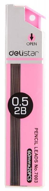 Грифель Deli E7003 0.5мм 2B (20гриф) туба фото 3