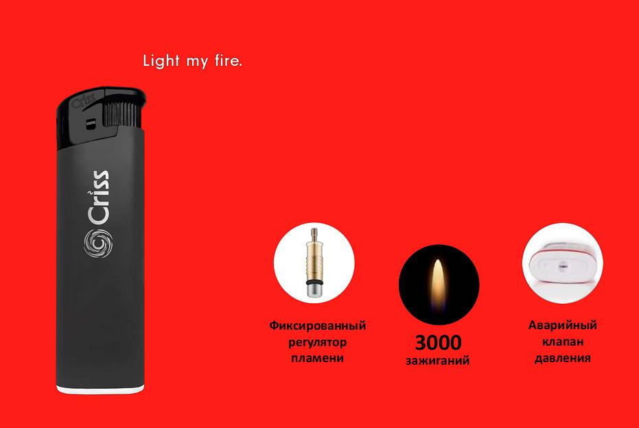 Газовая одноразовая зажигалка ZY-218 электроник «CRISS» опт фото 1