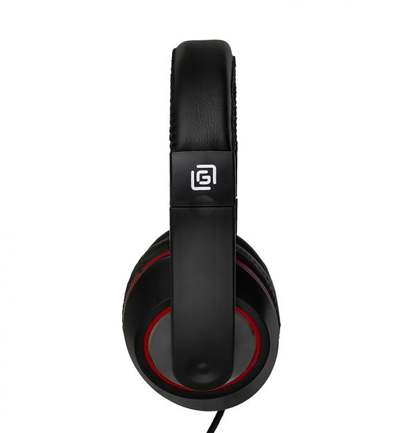 Наушники с микрофоном Оклик HS-L390G DRAGON черный/красный 1.8м мониторные оголовье (JD-728S) фото 5