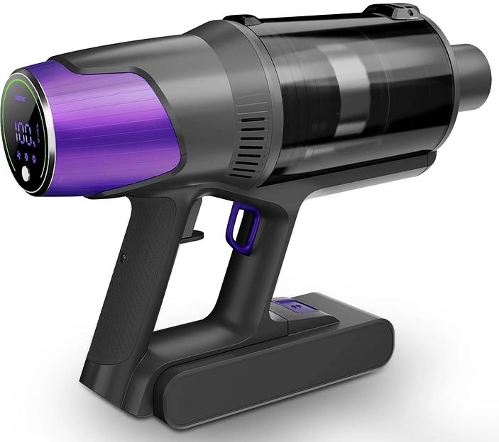 Пылесос вертикальный Centek CT-2572 фиолетовый/черный, питание от аккумулятора, 230 Вт, уборка сухая, пылесборник 1.2 л, работа от АКБ max 90 мин фото 6