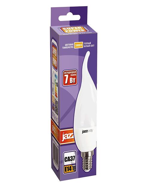 Лампа светодиодная LED 7Вт E14 530Лм 230V/50Hz теплый матовая свеча на ветру SP фото 2