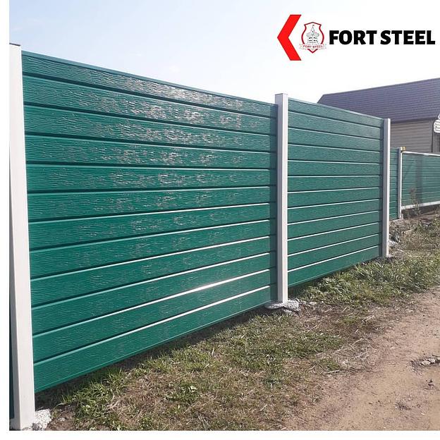 Металлический сайдинг «Евробрус с тиснением» цвет RAL 6026 фото 3