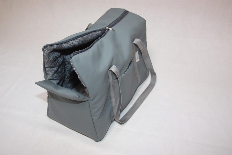 Сумка-переноска Кери (эко-кожа) серый Барс для домашнего питомца ОПТ фото 7