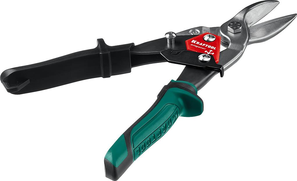 KRAFTOOL Ножницы по металлу рычажные высокомощные "Alligator" 260мм, прямые, кованая Cr-MO сталь, холоднокатанная сталь – 1,2мм, нерж.сталь – 0,8мм [2328-S] фото 4