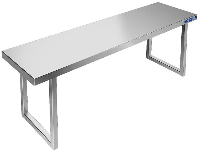 Полка настольная из нержавеющей стали одноярусная для линии раздачи ПН-811/1100 (1100x250x300 мм) фото 1