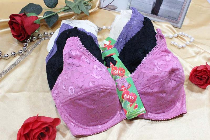 Бюстгальтер № 3-4 на мягком поролоне Арт. К816-5536 с кост.тюльпаны (75-100) (к.4335) фото 6