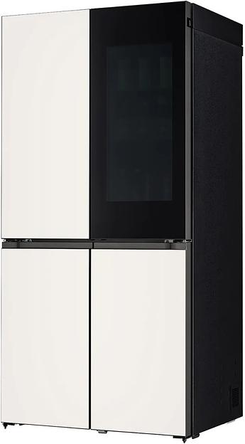 Холодильник LG GR-X24FQEKM бежевый/черный (трехкамерный) фото 7