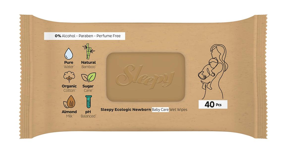 Гигиенические салфетки Sleepy Ecologic 40 шт опт фото 2