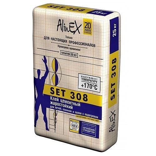Клей жаростойкий AlinEX «SET 308» 25кг фото 1
