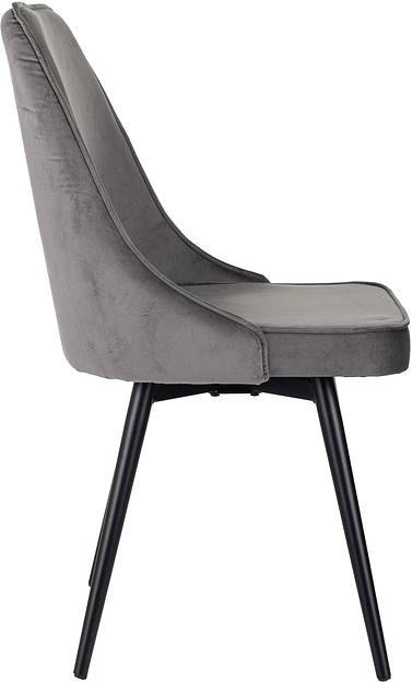 Стул для дома Бюрократ CH-K4_SP с повор.мех. т.серый Holland 18 металл черный на ножках (CH-K4_1/SP/HL18) фото 7