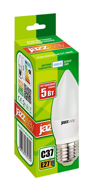 Лампа светодиодная LED 5вт E27 400Лм белый матовая свеча 230V/50Hz ECO фото 2