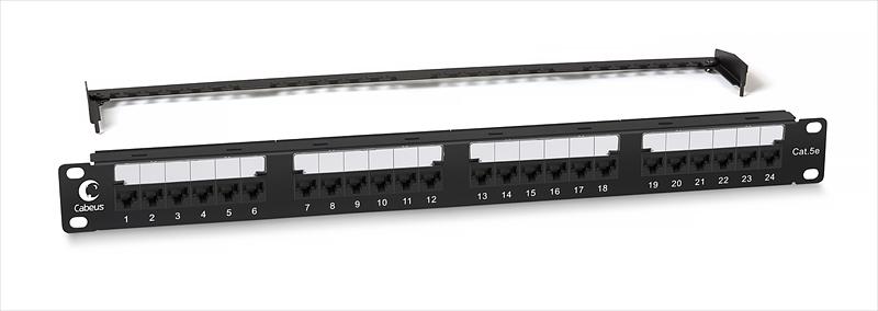 Патч-панель 19" (1u), 24 порта rj-45, категория 5e, dual idc, с орган. Cabeus PL2-24-Cat.5e-Dual IDC Патч-панель 19" (1U), 24 порта RJ-45, категория 5e, Dual IDC, с задним кабельным организатором, new (PL2-24-Cat.5e-Dual) фото 1