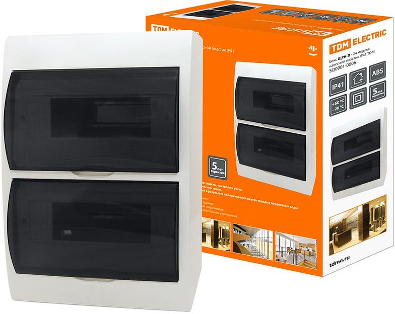 Бокс ЩРН-П-24 модуля навесной пластик IP41 TDM фото 1