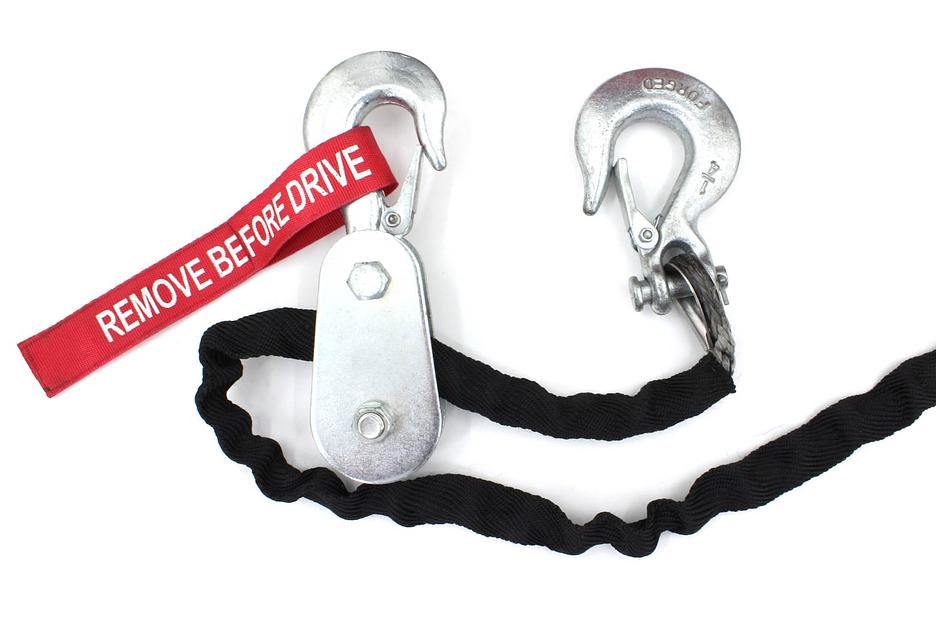 Лебедка переносная электрическая 12В 3500 lbs синтетика ОПТ фото 5