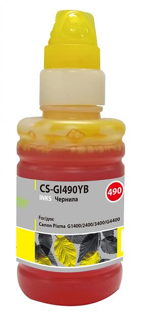 Чернила Cactus CS-GI490YB желтый 100мл для Canon Pixma G1400/G2400/G3400 фото 2