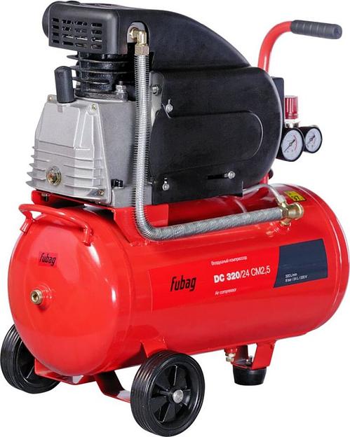 Компрессор поршневой Fubag DC 320/24 CM2.5 масляный 320л/мин 24л 1800Вт красный/черный фото 3