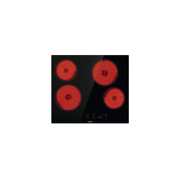 Электрическая варочная поверхность Gorenje ECT64BSCE, конфорок: 4 шт., стеклокерамика, независимая, черный фото 1