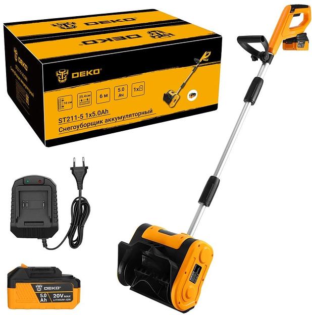 Снегоуборщик электр. Deko ST211-5 от аккум. фото 3