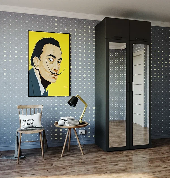 Шкаф распашной Sanvut 900х500х2325 мм с зеркалом арт.Ш9319З ОПТ фото 2