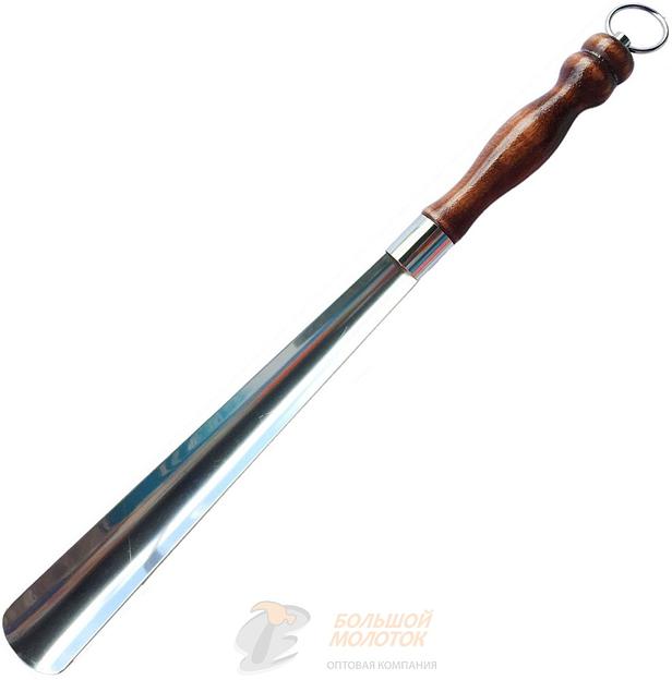 Рожок для обуви 45 см нерж. с дер. ручкой фото 1