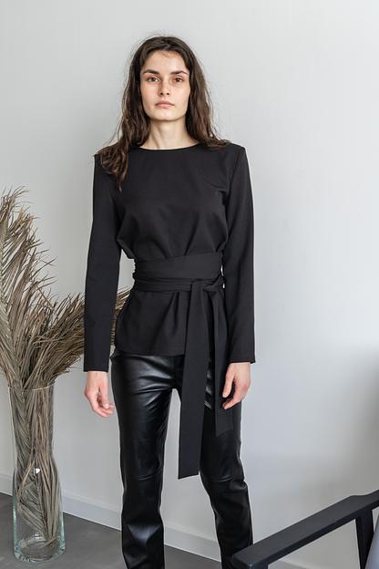 Женские брюки из экокожи чёрные опт фото 3